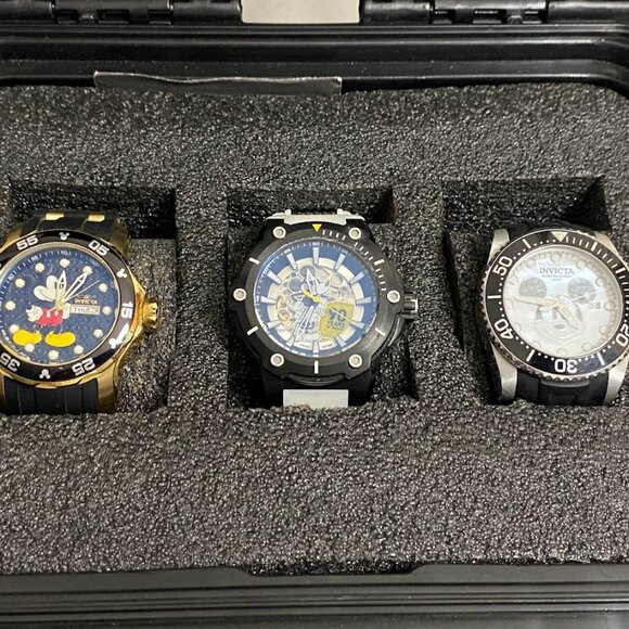 Bundle (3) NEW Men's Invicta Disney's Mickey Mouse Watches in Original Waterproo - Picture 1 of 10